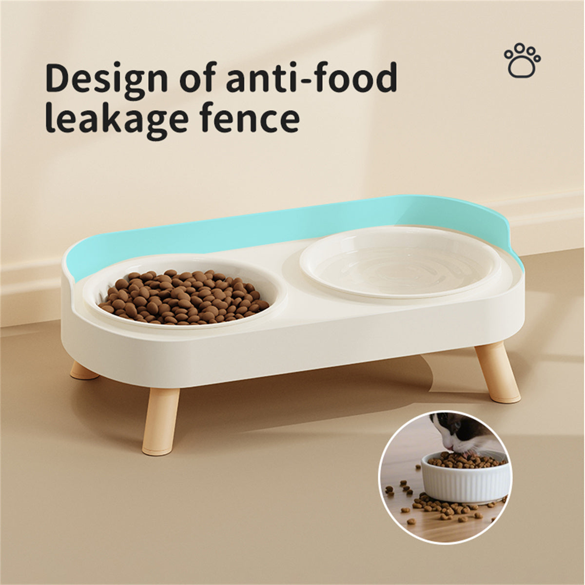 Fashionable Stainless Steel Dog and Cat Double Bowl, Large Capacity, Colorful Dopamine Pet Feeder