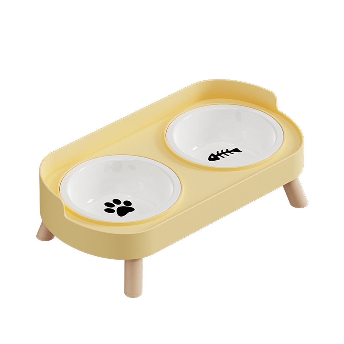 Fashionable Stainless Steel Dog and Cat Double Bowl, Large Capacity, Colorful Dopamine Pet Feeder