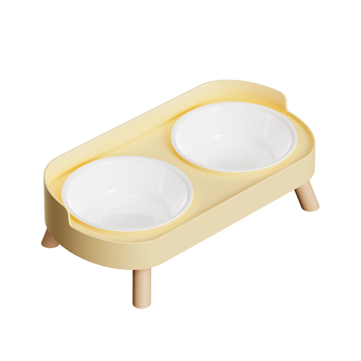 Fashionable Stainless Steel Dog and Cat Double Bowl, Large Capacity, Colorful Dopamine Pet Feeder