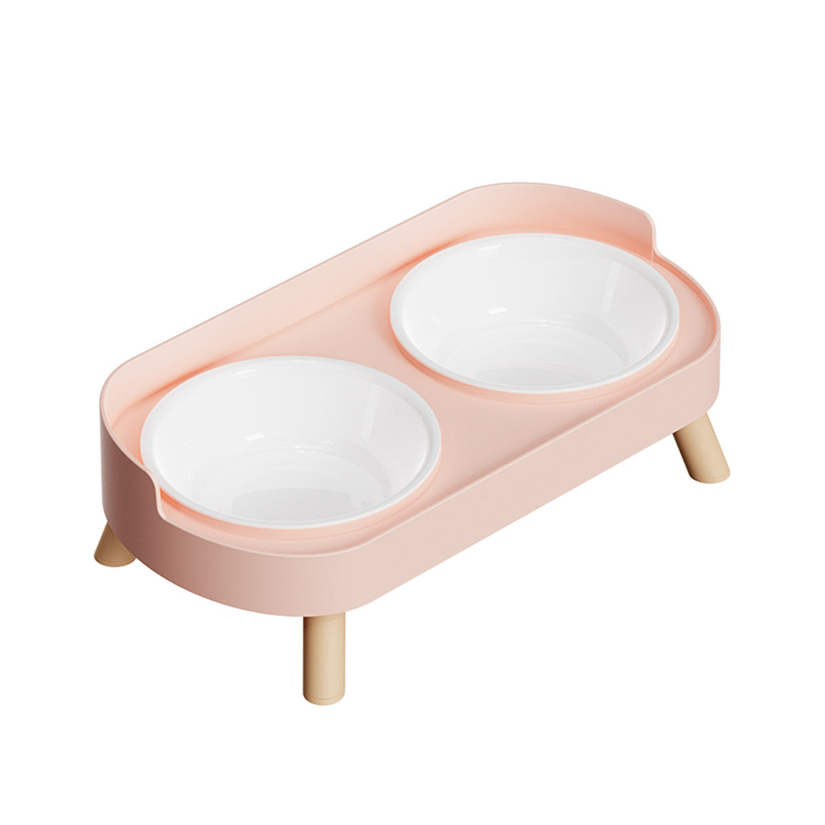 Fashionable Stainless Steel Dog and Cat Double Bowl, Large Capacity, Colorful Dopamine Pet Feeder