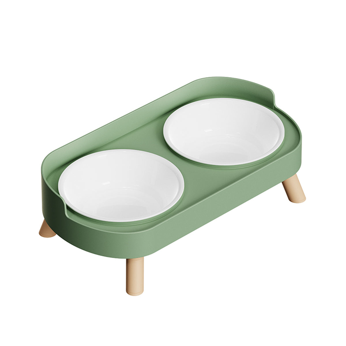 Fashionable Stainless Steel Dog and Cat Double Bowl, Large Capacity, Colorful Dopamine Pet Feeder