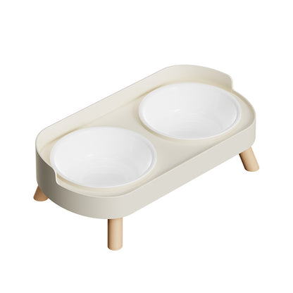 Fashionable Stainless Steel Dog and Cat Double Bowl, Large Capacity, Colorful Dopamine Pet Feeder