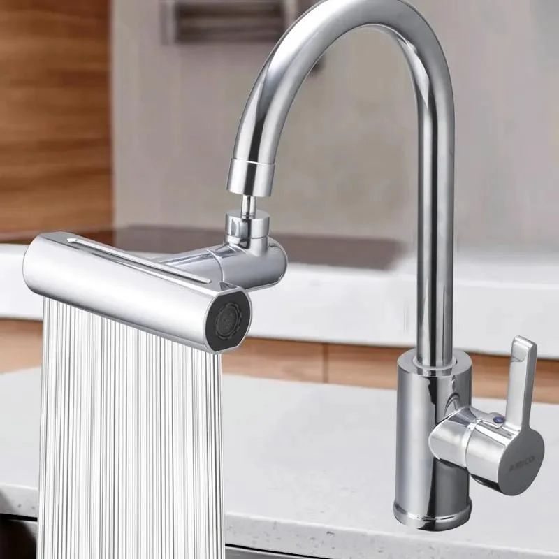 Modern 4Mode Waterfall Kitchen Faucet  720 Swivel Spout Mixer 5