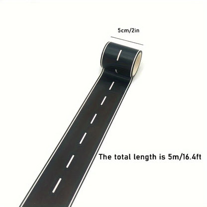 Cartoon Style Reusable Road Stickers Black Polyurethane Road Tape Party Racing Decoration Track 2