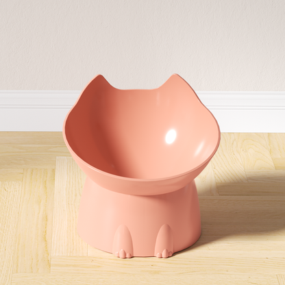 WhiskerWare Elevated Cat Bowl With Tilted Edge AntiTip Plastic Neck Protection 2