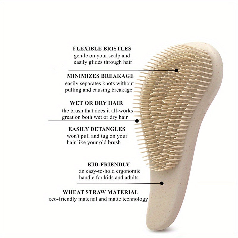 Portable Silicone Scalp Massager, Eco-Friendly Hair Brush Set with Soft Bristles & Colorful Gift Set for Normal Hair