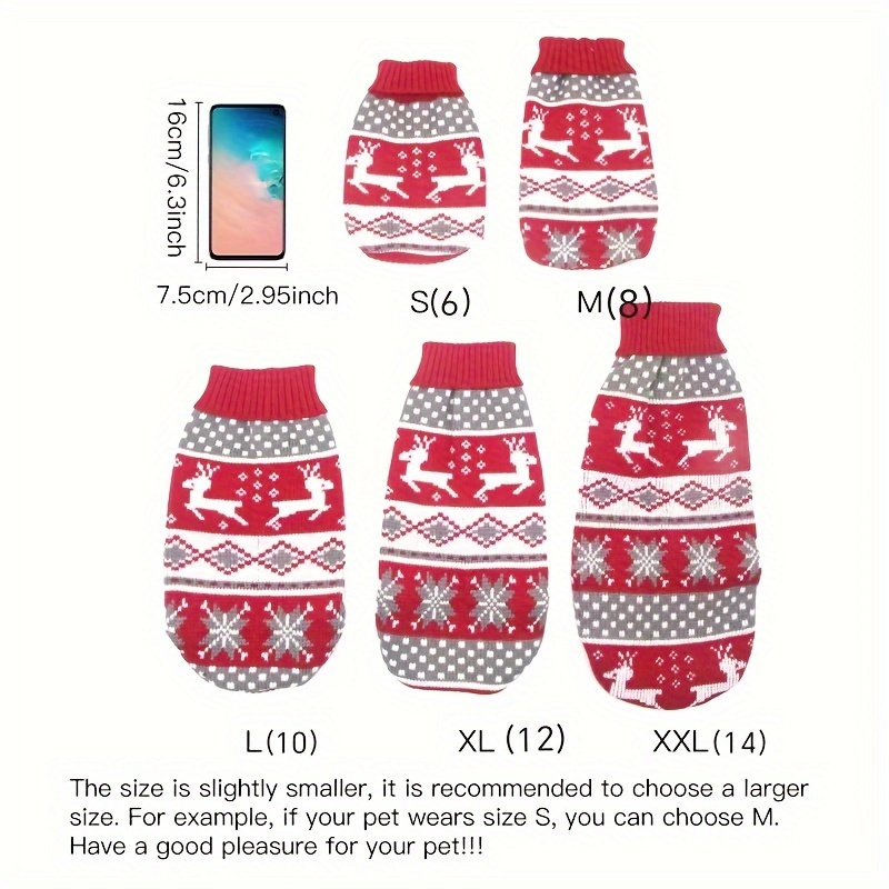 New Knitted Wool Christmas Pet Sweater For Dogs And Cats  Bichon And Corgi Friendly 4