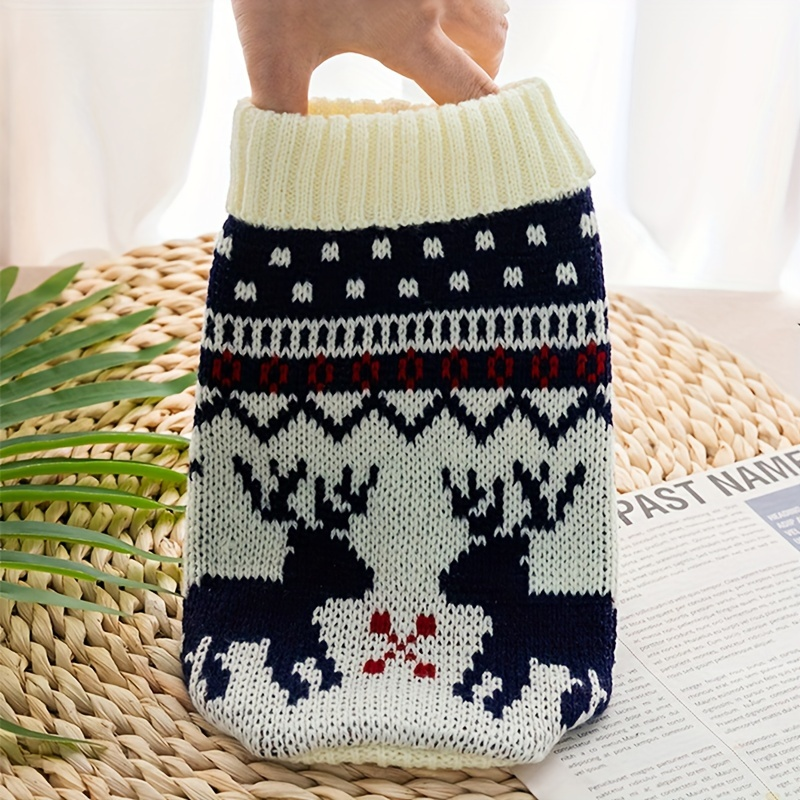 New Knitted Wool Christmas Pet Sweater For Dogs And Cats  Bichon And Corgi Friendly 3