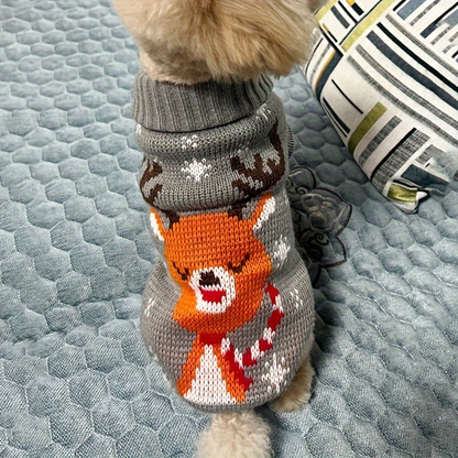New Knitted Wool Christmas Pet Sweater For Dogs And Cats  Bichon And Corgi Friendly 2