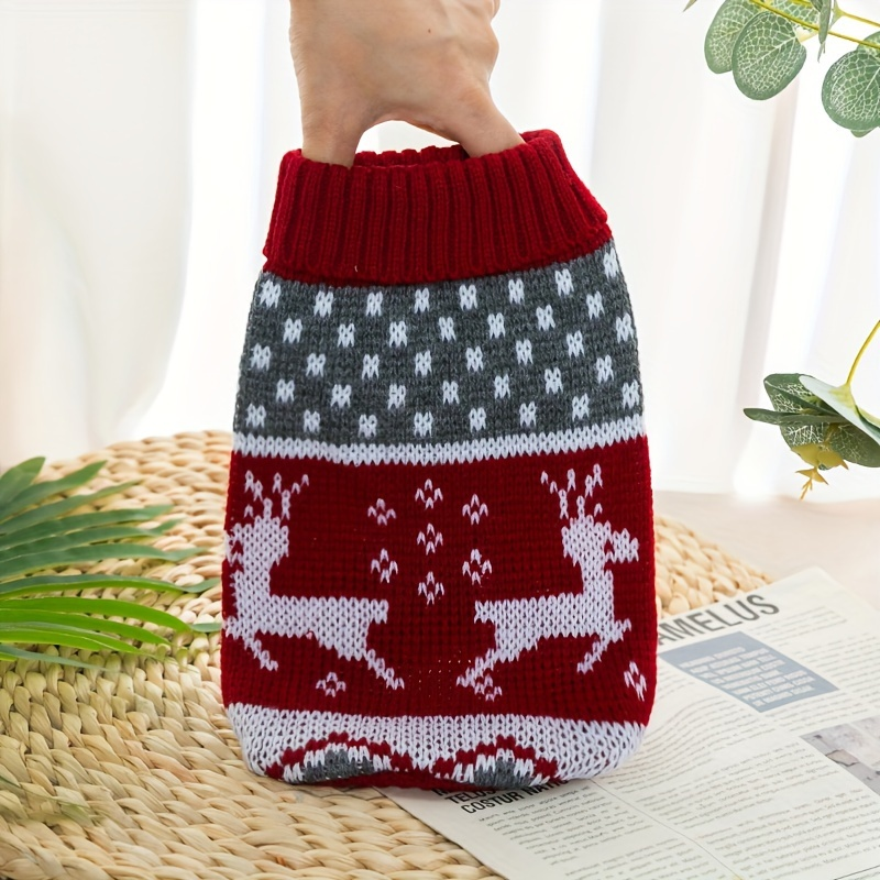 New Knitted Wool Christmas Pet Sweater For Dogs And Cats  Bichon And Corgi Friendly 1