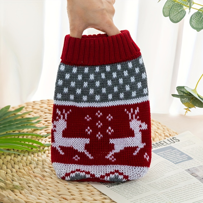 New Knitted Wool Christmas Pet Sweater For Dogs And Cats  Bichon And Corgi Friendly 1