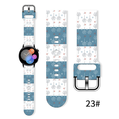 Replaceable Bracelet For Xiaomi Amazfit Christmas Series Print Strap 7