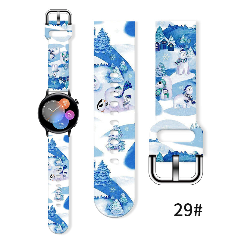 Replaceable Bracelet For Xiaomi Amazfit Christmas Series Print Strap 9
