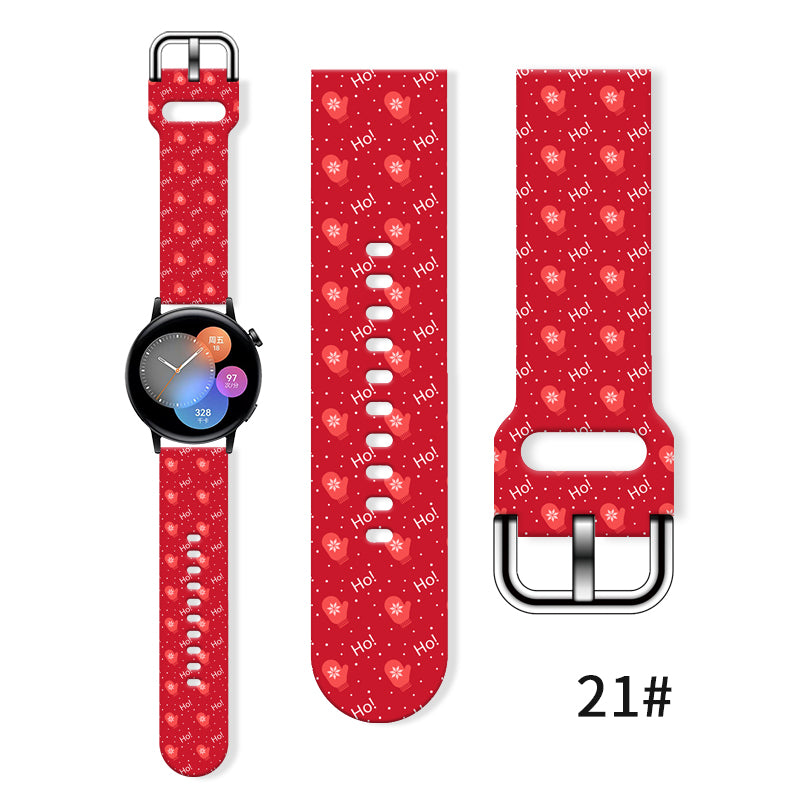 Replaceable Bracelet For Xiaomi Amazfit Christmas Series Print Strap 12