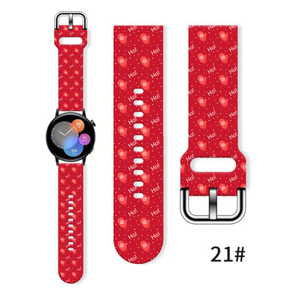 Replaceable Bracelet For Xiaomi Amazfit Christmas Series Print Strap 12