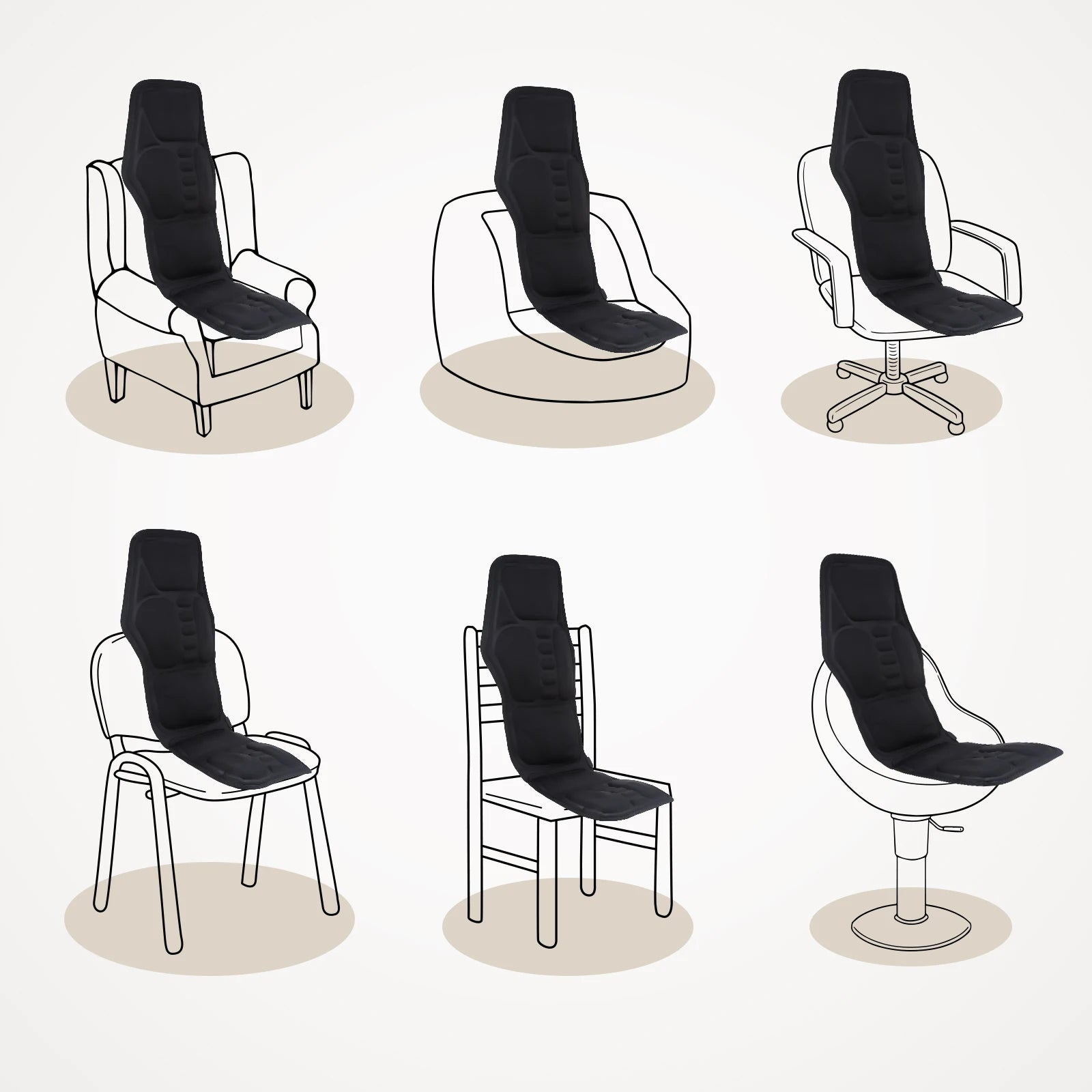 Electric Back Massager Chair Mat Infrared FullBody Heating Vibrator Car Office Home Neck Lumbar Cus 5