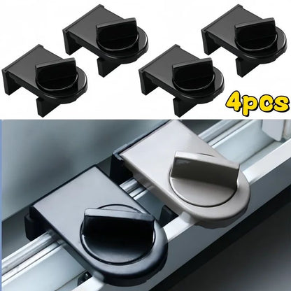 SecureHome 4-Pack Adjustable Sliding Window & Door Locks - Child Safety Window Stoppers