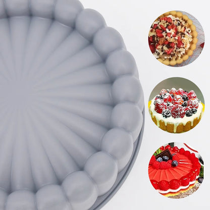 Circular Silicone Cake Mold  Sunflower DIY Baking Mousse Mold For Cakes  Desserts 1