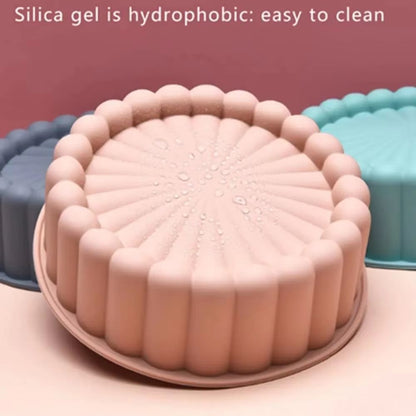 Circular Silicone Cake Mold  Sunflower DIY Baking Mousse Mold For Cakes  Desserts 4