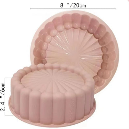 Circular Silicone Cake Mold  Sunflower DIY Baking Mousse Mold For Cakes  Desserts 7