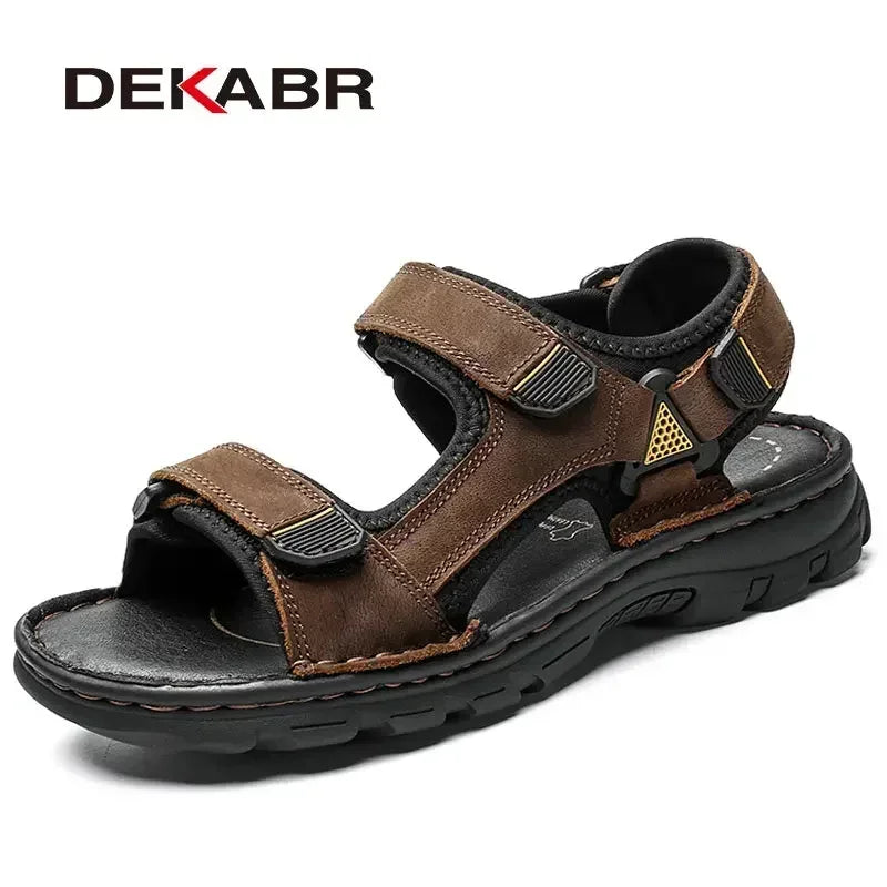 Fashion Outdoor NonSlip Sneakers Male Genuine Leather Sandals Summer Casual Men Shoes Vacation Beac 5