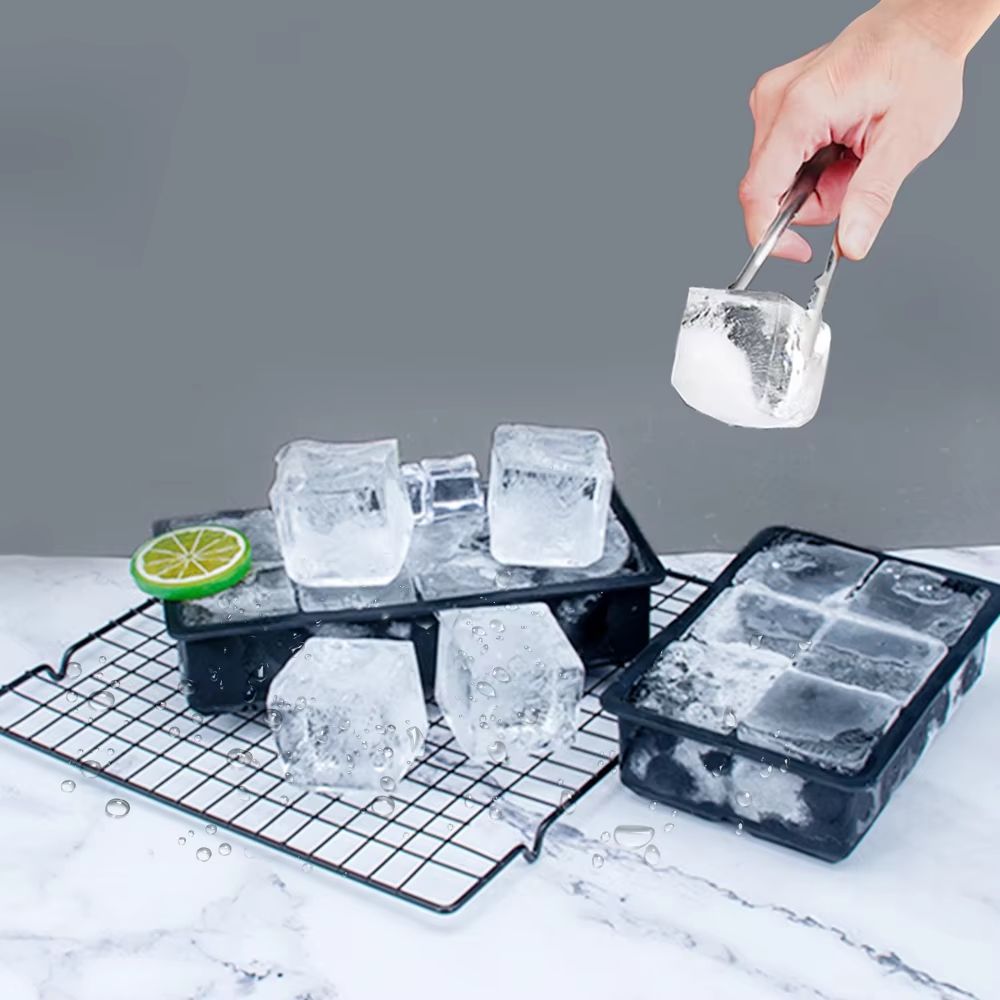 MultiGrid Silicone Ice Tray Set With Lid  468Grid Flexible Ice Cube Mold For Drinks  Cocktails 3