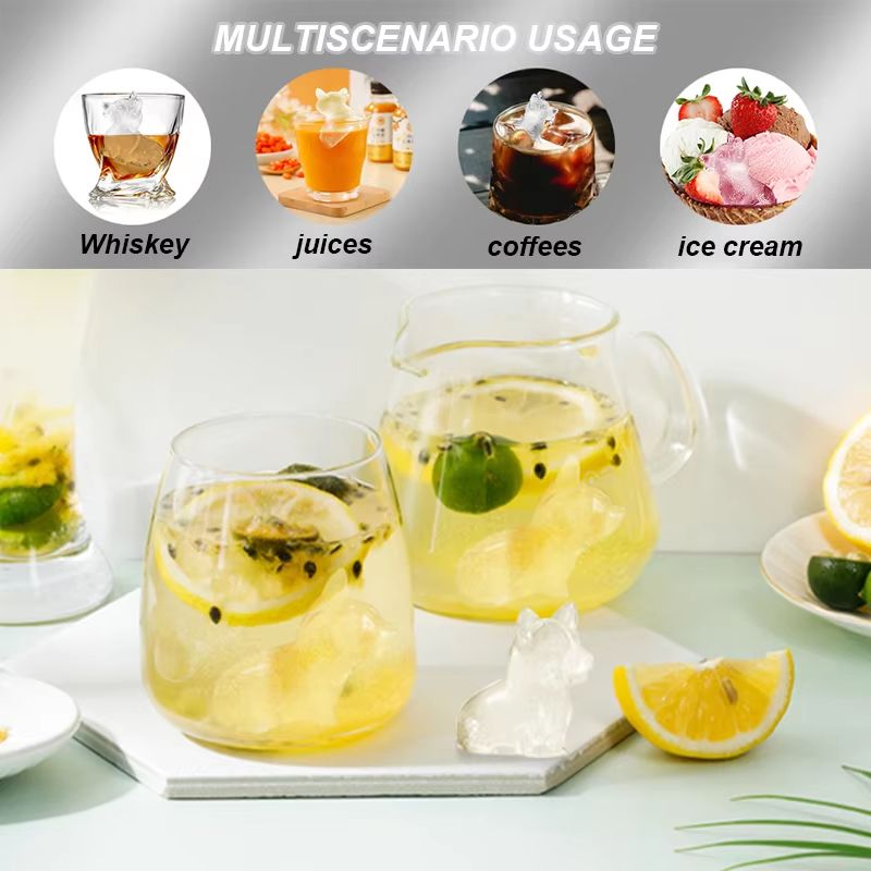 3D Corgi Silicone Ice Tray With Lid  BPAFree Dog Shape Ice Mold For Cocktails  Drinks 3