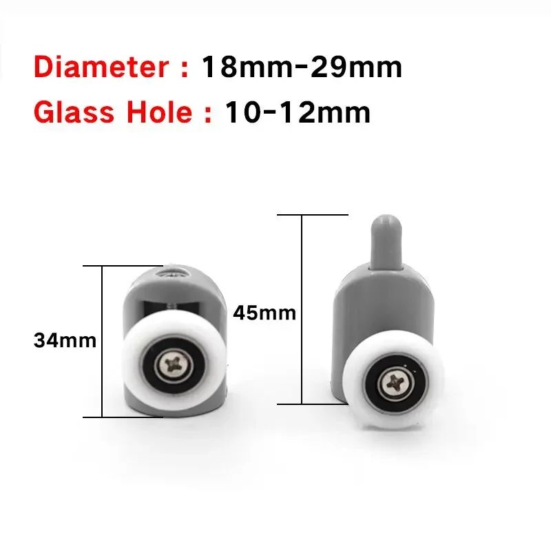 ShowerSmooth 4Piece Sliding Door Roller Set  Shower Cabin Replacement Wheels 4