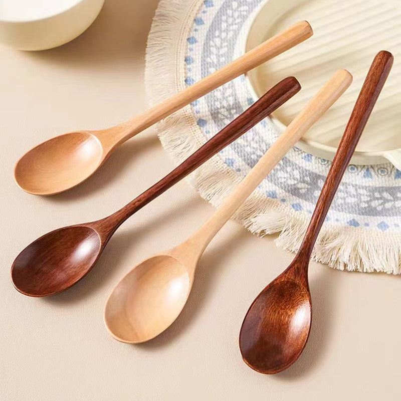 Kitchen Cooking Utensil Wooden Spoon For Soup And Tea Catering Cooking Tools Coffee And Honey Spoon