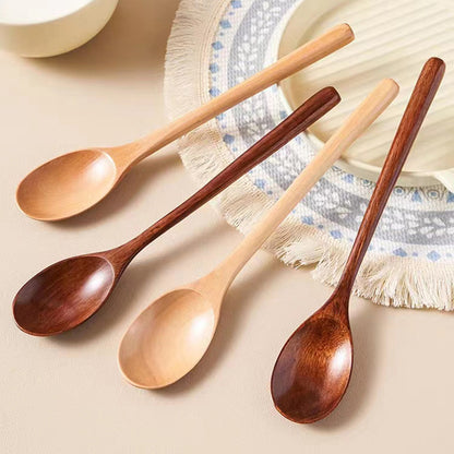 Kitchen Cooking Utensil Wooden Spoon For Soup And Tea Catering Cooking Tools Coffee And Honey Spoon