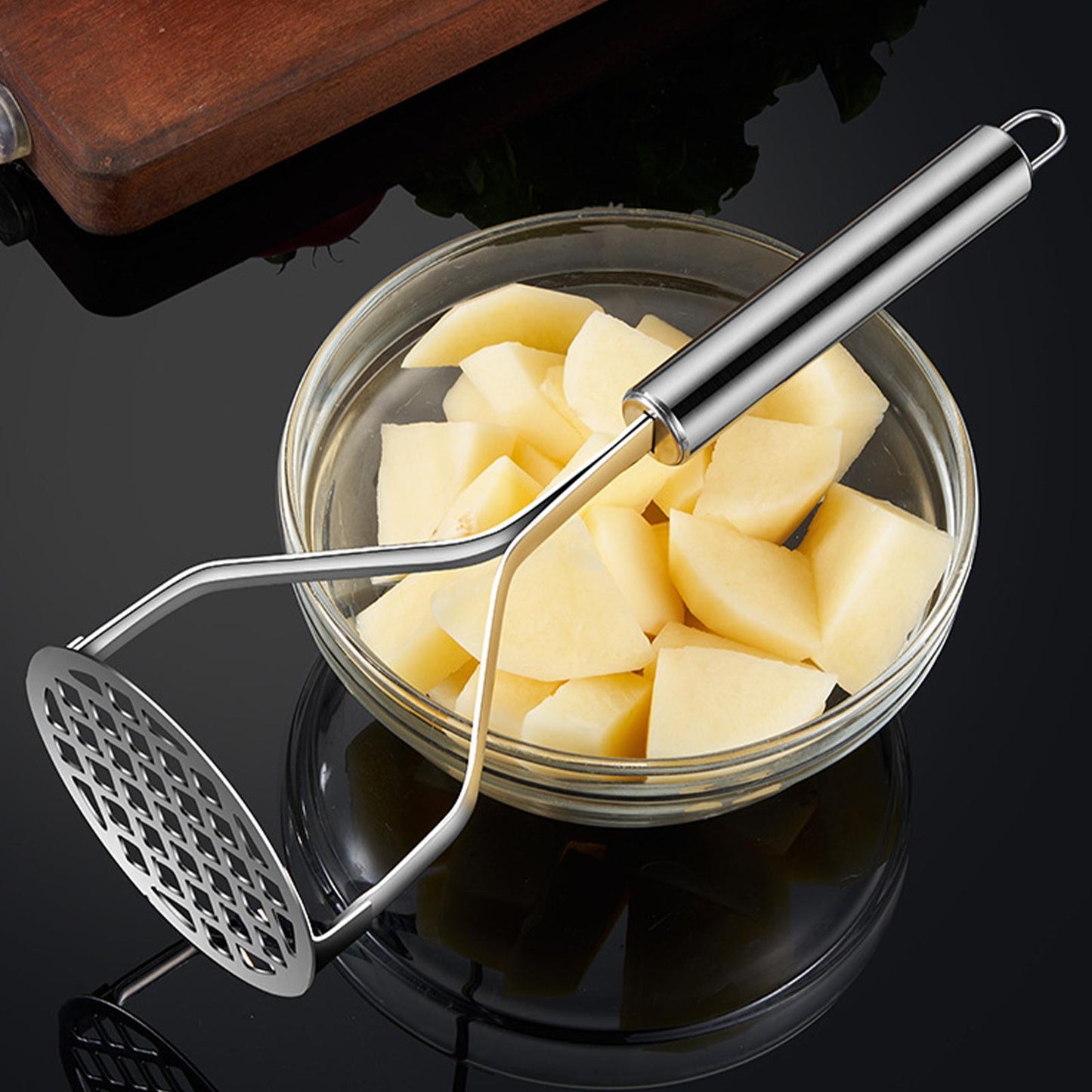 Potato Ricer Stainless Steel Manual, Garlic Masher for Creative Cooking