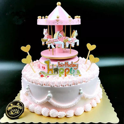 Carousel Music Box Easy Use Creative Fantasy Christmas Holiday Decor Ferris Wheel Ornaments 1