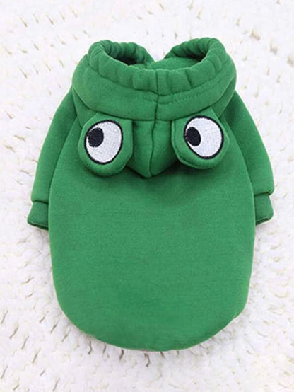 Cute Frog Pet Sweater Green Dog Hoodie For Small Dogs Fun Design Keep Your Pup Cozy And Stylish 1