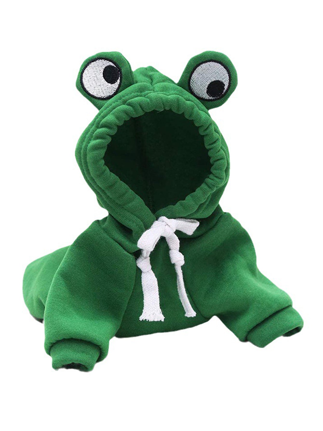 Cute Frog Pet Sweater Green Dog Hoodie For Small Dogs Fun Design Keep Your Pup Cozy And Stylish 4