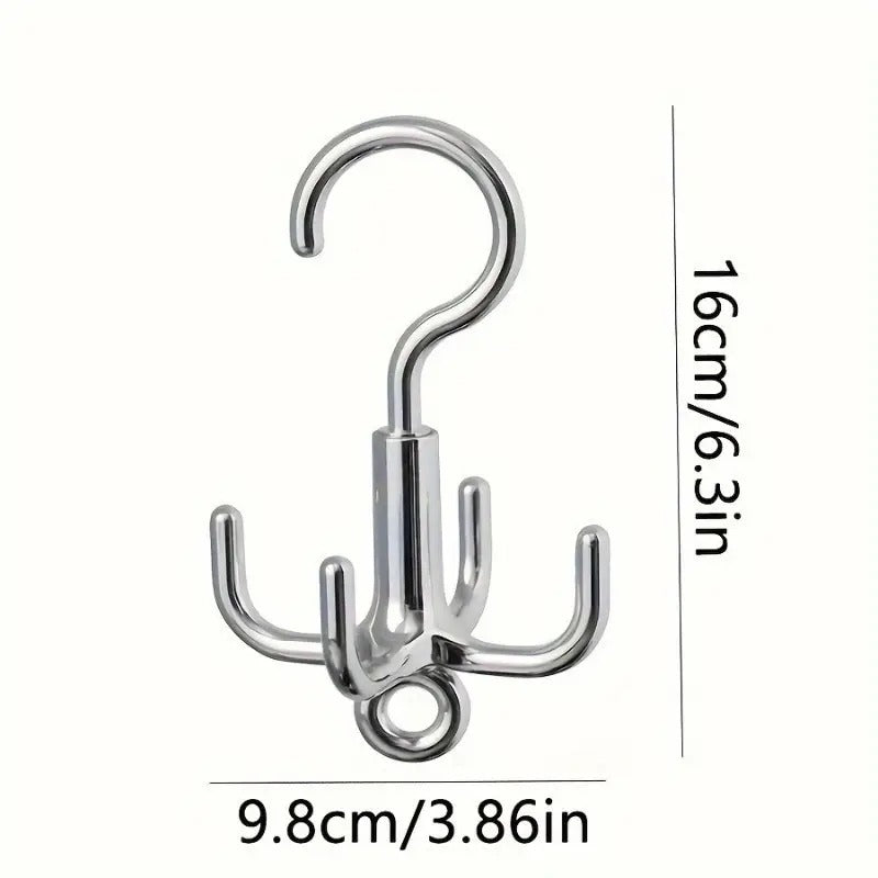 Punch-Free Claw Rotation Coat Hanger, Multifunctional Storage Rack