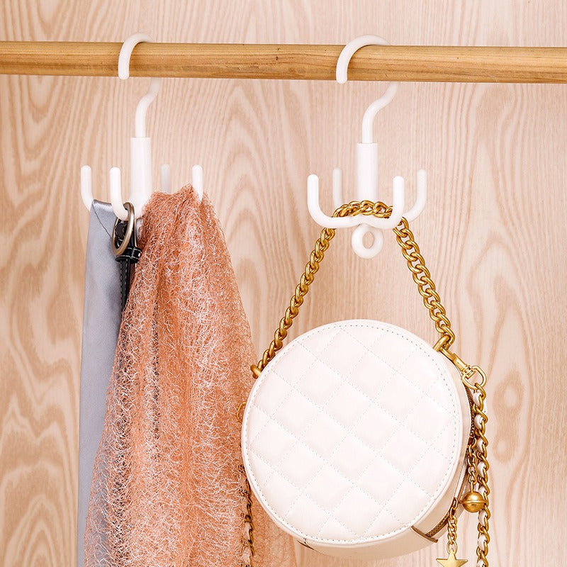 Punch-Free Claw Rotation Coat Hanger, Multifunctional Storage Rack