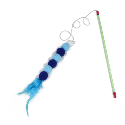Funny Cat Stick, New Elastic String with Feather Toy, Imitated Furs Bug, Suitable for Cats