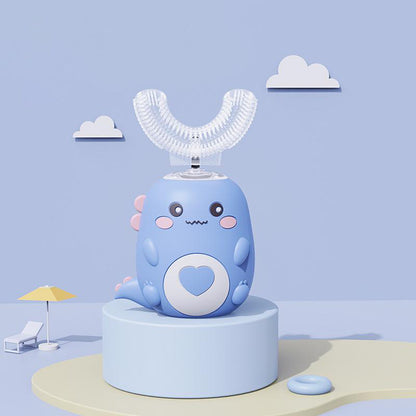 Children Ushaped Electric Toothbrush Smart Cartoon Kids Silicone Automatic Rechargeable Sonic Tooth 3