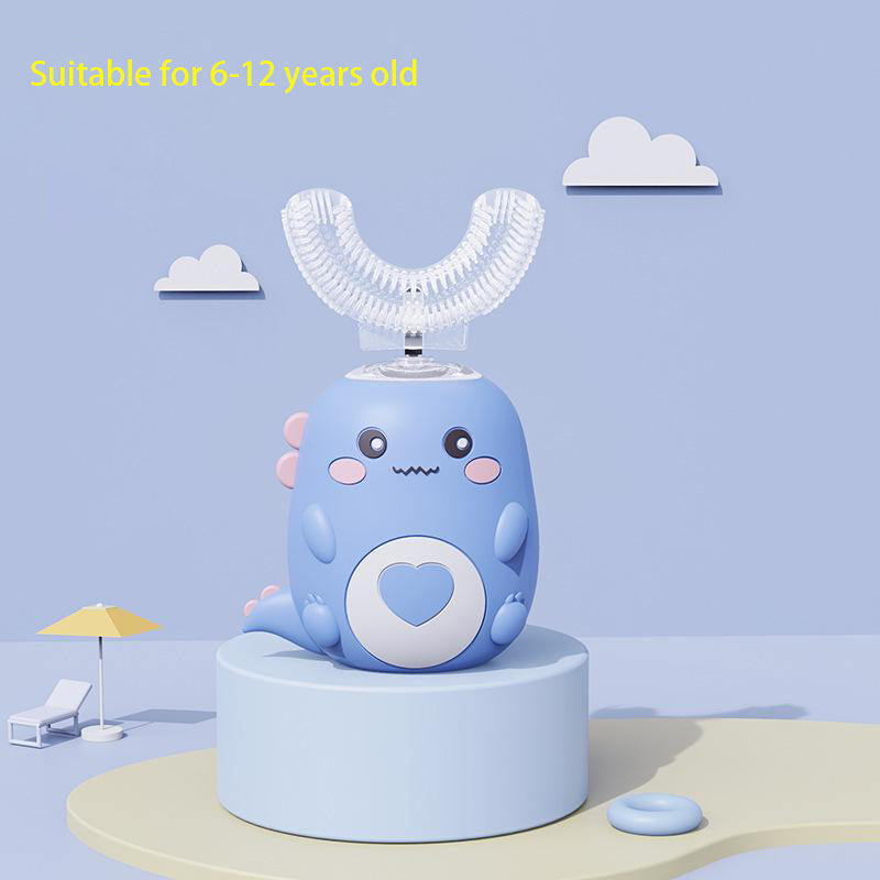Children Ushaped Electric Toothbrush Smart Cartoon Kids Silicone Automatic Rechargeable Sonic Tooth 10