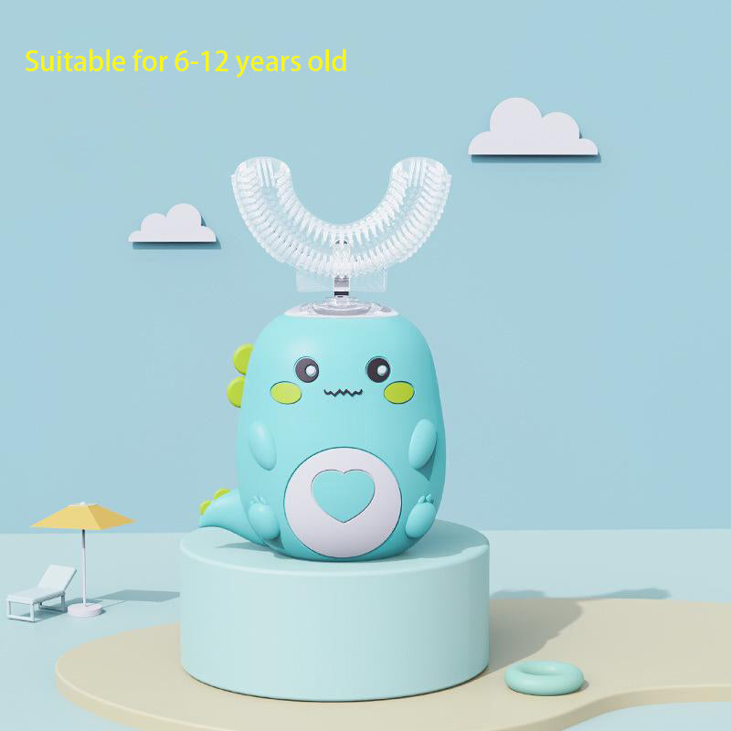 Children Ushaped Electric Toothbrush Smart Cartoon Kids Silicone Automatic Rechargeable Sonic Tooth 9