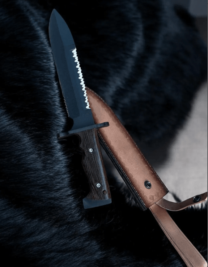 Buy Copper Damascus Hunting Bowie Knife