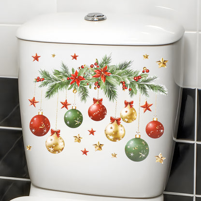 Xmas Bathroom Decor, Christmas Snowman Toilet Sticker, Merry Christmas Party Decoration, Navidad New Year Gift