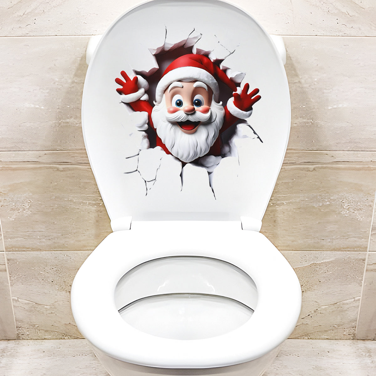 Xmas Bathroom Decor, Christmas Snowman Toilet Sticker, Merry Christmas Party Decoration, Navidad New Year Gift