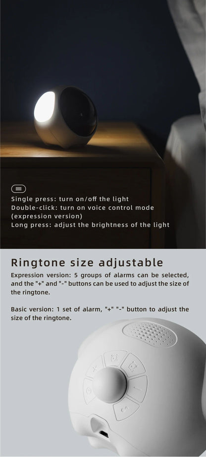 Cute Kids Digital Alarm Clock With Light And Emoji Display 12