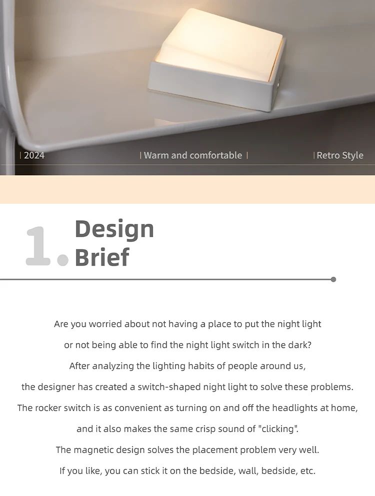 Magnetic LED Night Light For Bedroom  Home Decor 7
