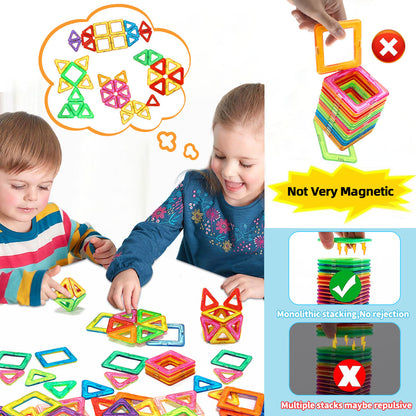 Educational Magnet Toys Medium Size Magnetic Building Blocks For Kids 3