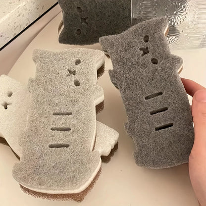 Cute Cat Kitchen Sponge Set, Thick and Durable Dish Cleaning Tools