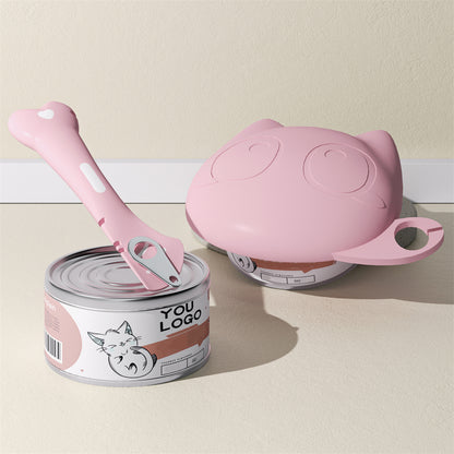 Multifunctional Pet Wet Food Feeding Scoop Silicone Cat Food Can Lid And Spoon Set Can Opener For S 1