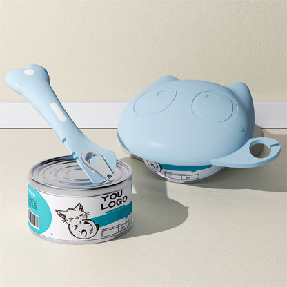 Multifunctional Pet Wet Food Feeding Scoop Silicone Cat Food Can Lid And Spoon Set Can Opener For S 3