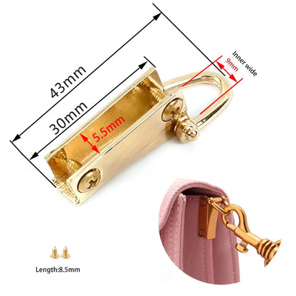 Metal SideClip DRing Bag Buckle Connector 2 Pcs  Durable Purse Hardware For DIY Bags  Strap Replace 2
